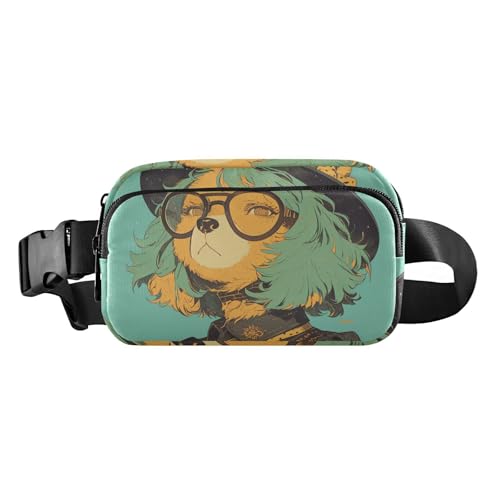 Gothic-Bär-Gürteltasche für Herren und Damen, große Kapazität, Crossbody-Tasche, Anti-Diebstahl, Gürteltasche mit verstellbarem Gurt, für Reisen, Fitnessstudio, Arbeit, Mintgrün von aidingzhi