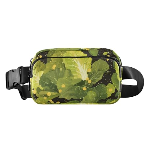 Grüne modische Gürteltasche für Damen, Herren, Teenager, kleine Umhängetasche mit verstellbarem Gurt für Reisen, Urlaub, Laufen von aidingzhi