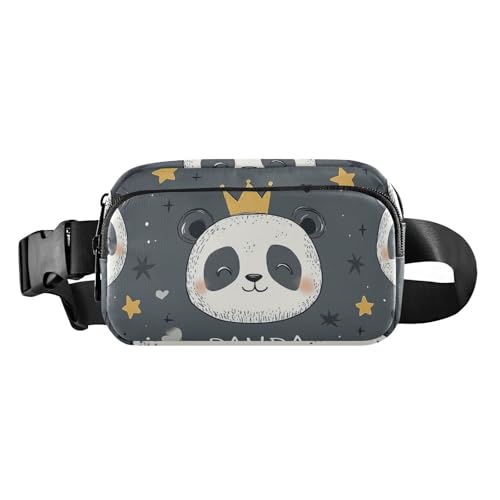 Gürteltasche mit niedlichem Cartoon-Panda-Motiv, für Damen, Herren, Teenager, wasserabweisend, mit verstellbarem Gurt, für Radfahren, Wandern, Fitnessstudio von aidingzhi