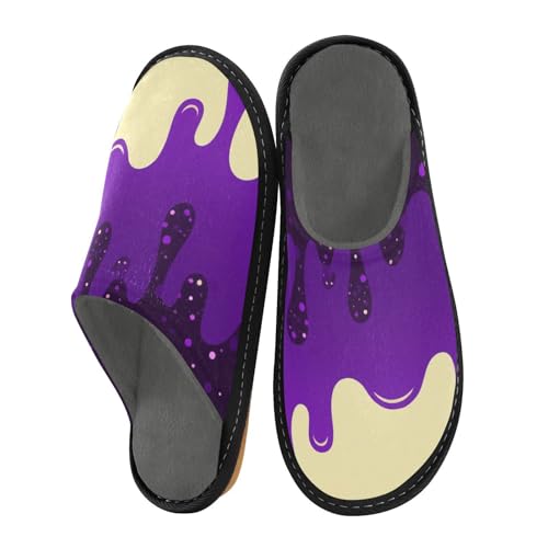 Hausschuhe für Damen, Hausschuhe, Memory-Schaum, Hausschuhe, gemütliches Haus, Graffiti Art Lila Beige, 4-5 Hausschuhe für Damen, Hausschuhe, Memory-Schaum, Hausschuhe, gemütliches Haus, Graffiti Art Lila Beige, 4-5 von aidingzhi