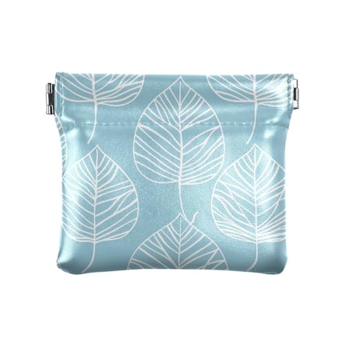 Hellblaue Blätter, für Damen und Herren, Leder, praktisches Reisezubehör für Mädchen, Damen von aidingzhi