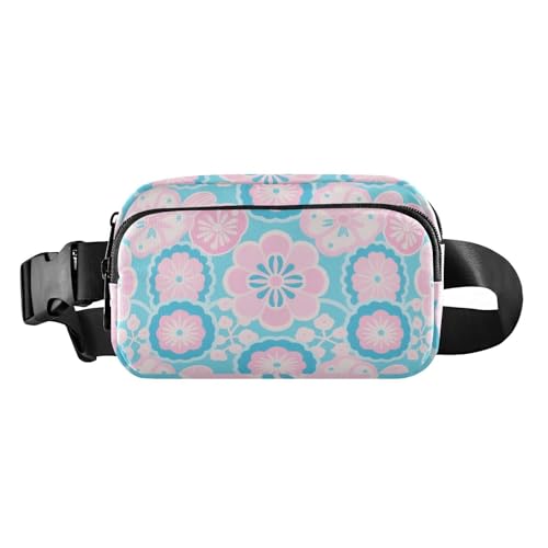 Hüfttasche mit japanischem Zephyre, Kirschblüten, trendige Hüfttasche für Damen, Herren, Teenager, wasserabweisend, Brustgürtel, Bauchtasche mit verstellbarem Gurt, für Radfahren, Wandern von aidingzhi