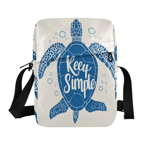Keep Simple Turtle Ocean Messenger Bag für Damen, Umhängetasche, Umhängetasche, Geldbörse, verstellbarer Riemen, für Outdoor-Sport, Outdoor-Sport von aidingzhi