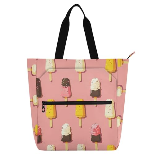 Kinder-Tragetasche, Klaviertasche für Kinder, Erwachsene, Eiscreme, leicht, wiederverwendbar, Lebensmitteltasche, Handtasche für Schule, Arbeit, Reisen, Regenbogen von aidingzhi