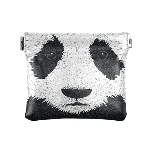 Kleine Geldbörse mit Tier-Panda-Druck, Leder, für Damen, niedlich, für Damen und Herren, Reisen von aidingzhi
