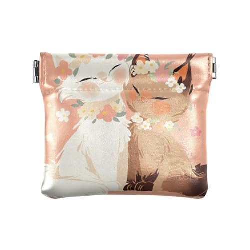 Kleingeldbörse aus PU-Leder im Vintage-Stil, mit niedlichem Katzenmotiv, wasserdicht, für Damen und Herren Kleingeldbörse aus PU-Leder im Vintage-Stil, mit niedlichem Katzenmotiv, wasserdicht, für Damen und Herren von aidingzhi
