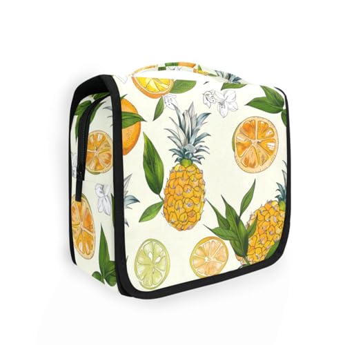 Kosmetiktasche mit Blumenmotiv, Ananas, mit Haken zum Aufhängen, wasserdicht, für Damen, vertikal, freistehend Kosmetiktasche mit Blumenmotiv, Ananas, mit Haken zum Aufhängen, wasserdicht, für Damen, vertikal, freistehend von aidingzhi