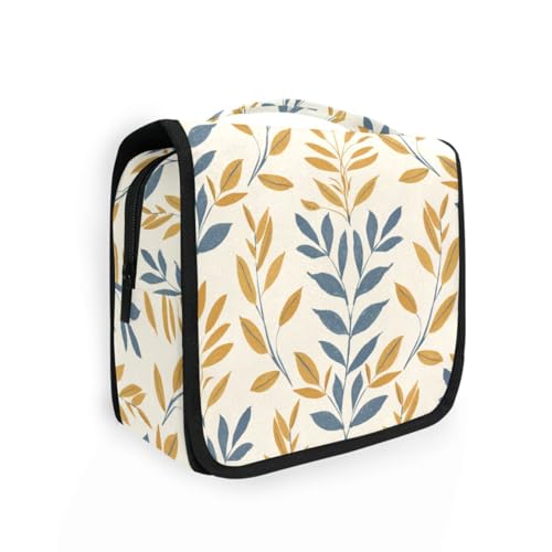 Make-up-Tasche mit Damast-Muster, Vintage-Stil, mit Haken zum Aufhängen, tragbar, für Damen, vertikal, freistehend von aidingzhi
