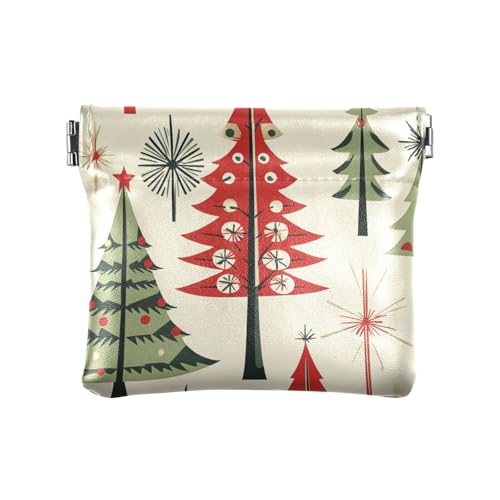 Merry Christmas Damen-Geldbörse aus Leder, einzigartiger Schmuck-Organizer für Frauen und Mädchen, Frohe Weihnachten, Dekoration von aidingzhi