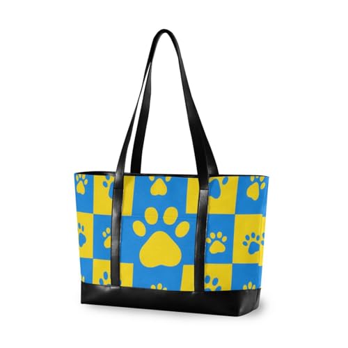 Moderne Laptoptasche mit 35,6 cm (14 Zoll), mit Reißverschluss, Aktentaschen für Reisen mit Windel, Blau und Gelb von aidingzhi