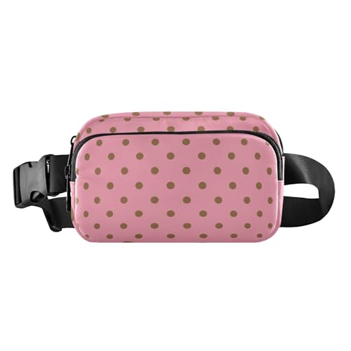 Moderne trendige Hüfttasche für Damen, Herren, Teenager, Mehrzweck-Bauchtasche mit verstellbarem Riemen, für Reisen, Einkaufen, Laufen, gepunktet, helles Pfirsich Moderne trendige Hüfttasche für Damen, Herren, Teenager, Mehrzweck-Bauchtasche mit verstellbarem Riemen, für Reisen, Einkaufen, Laufen, gepunktet, helles Pfirsich von aidingzhi