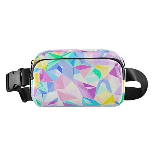 Modische Bauchtasche für Damen und Herren, Motiv: Cartoon-Diamanten, funkelnd, helle Farbe, kleine Gürteltasche, Reisebrieftasche mit verstellbarem Riemen für Reisen, Urlaub, Laufen von aidingzhi