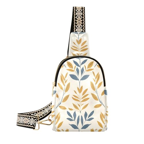Modische Damast-Gürteltasche aus Leder im Vintage-Stil für Damen, Damast-Muster, Vintage von aidingzhi