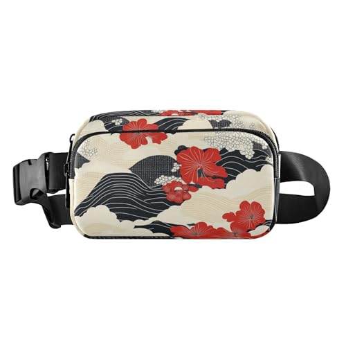 Modische Gürteltasche im japanischen Stil, für Damen und Herren, Mini-Crossbody-Tasche mit verstellbarem Gurt, für Reisen, Laufen, Wandern von aidingzhi