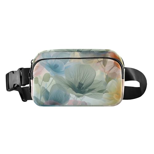 Modische Gürteltasche mit Blumenmotiv für Damen, Herren, Teenager, wasserdicht, Reisezubehör mit verstellbarem Gurt, für Einkaufen, Sport, Arbeit von aidingzhi