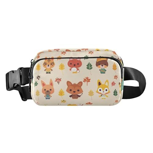 Modische Gürteltasche mit Tiermotiv für Damen, Herren, Teenager, kleine Crossbody-Gürteltasche mit verstellbarem Riemen für Reisen, Urlaub, Laufen von aidingzhi