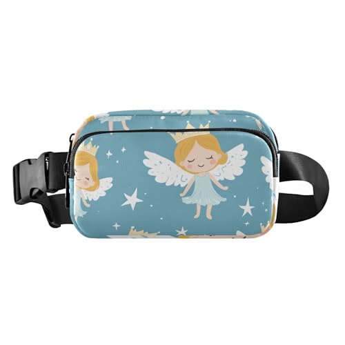 Modische Gürteltasche mit niedlichem geflügeltem Engel, für Herren und Damen, großes Fassungsvermögen, Reisezubehör mit verstellbarem Gurt, für Reisen, Urlaub, Laufen von aidingzhi