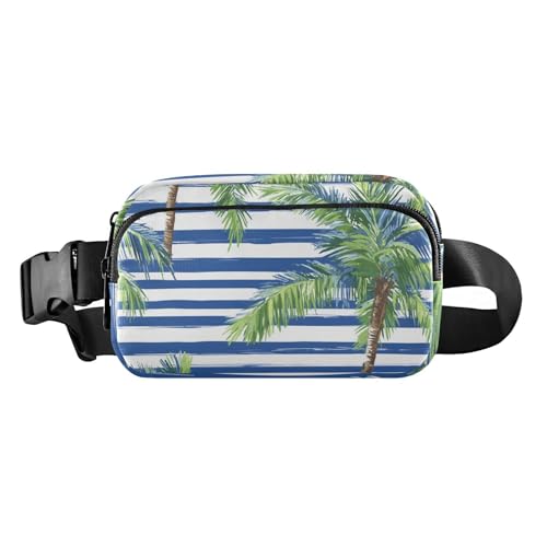 Modische Hüfttasche für Damen, Herren, Teenager, Motiv: tropische Sommerbäume, kleine Umhängetasche, Anti-Diebstahl-Hüfttasche mit verstellbarem Gurt, für Radfahren, Wandern, Fitnessstudio Modische Hüfttasche für Damen, Herren, Teenager, Motiv: tropische Sommerbäume, kleine Umhängetasche, Anti-Diebstahl-Hüfttasche mit verstellbarem Gurt, für Radfahren, Wandern, Fitnessstudio von aidingzhi
