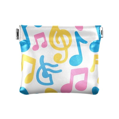 Münzbörse aus PU-Leder mit hellen Musikzeichen, einzigartiger Schmuck-Organizer für Damen, Jungen, Mädchen von aidingzhi