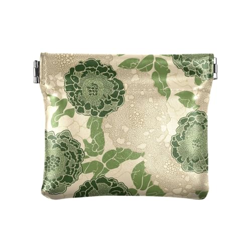 Nelke Spitze Olivgrün und Sand Damen Leder Bargeld Geldbörse Niedlich Persönliche Gegenstände Organizer für Männer Frauen Reisen von aidingzhi