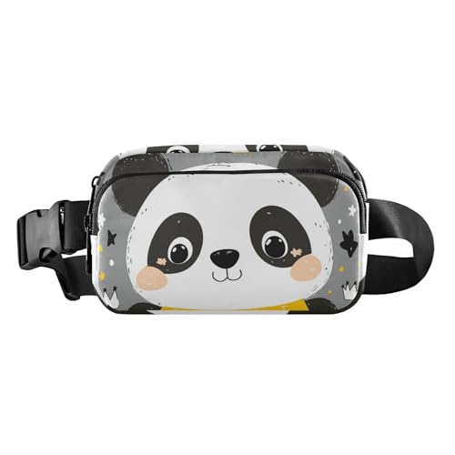 Niedliche Cartoon-Panda-Gürteltasche für Männer und Frauen, wasserabweisend, Crossbody-Tasche mit verstellbarem Riemen für Shopping, Sport, Arbeit von aidingzhi