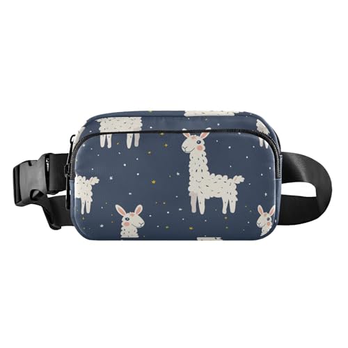 Niedliche Llama-Umhängetasche für Damen, Herren, Teenager, Mini-Gürteltasche mit verstellbarem Riemen für Radfahren, Wandern, Fitnessstudio von aidingzhi