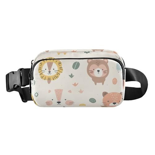 Niedliche Tiergesichter, trendige Crossbody-Tasche für Damen, Herren, Teenager, kleine Crossbody-Tasche mit verstellbarem Riemen für Reisen, Fitnessstudio, Arbeit von aidingzhi