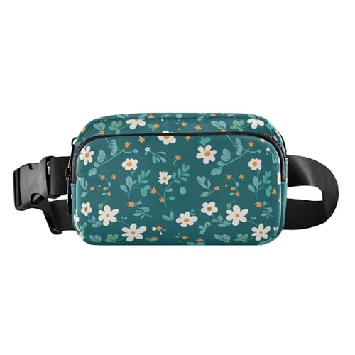 Niedliche Umhängetasche mit Blumenmotiv, für Damen und Herren, wasserdichte Bauchtasche mit verstellbarem Gurt, für Radfahren, Wandern, Fitnessstudio von aidingzhi