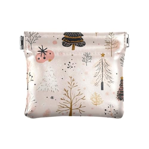 Safari Trees Pfirsichfarbene Damen-Geldbörse aus Leder, einzigartige persönliche Gegenstände, Organizer für Mädchen, Damen Handtasche, Safari-Bäume Pfirsich, Dekoration von aidingzhi