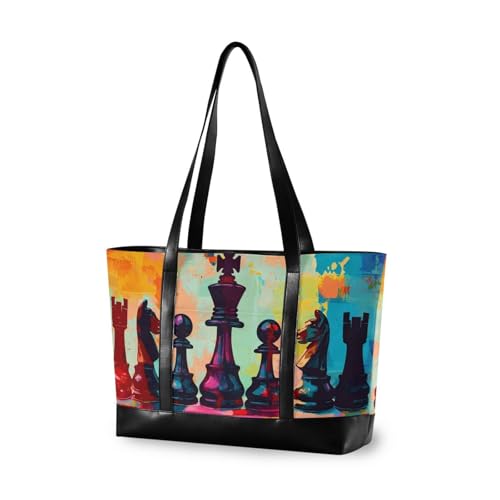 Schach-Set, tragbare Tragetasche für Damen, mit Reißverschluss, Laptop-Reisetasche für die Arbeit mit Windeln Schach-Set, tragbare Tragetasche für Damen, mit Reißverschluss, Laptop-Reisetasche für die Arbeit mit Windeln von aidingzhi