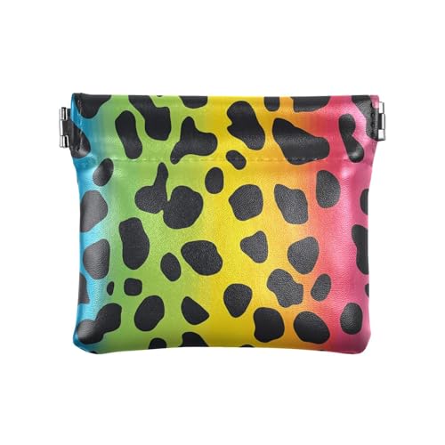 Schickes Portemonnaie für Damen, Leder, Leopardenmuster, niedlich, Mini-Geldbörse für Kleingeld, Münzfach für Frauen und Mädchen von aidingzhi