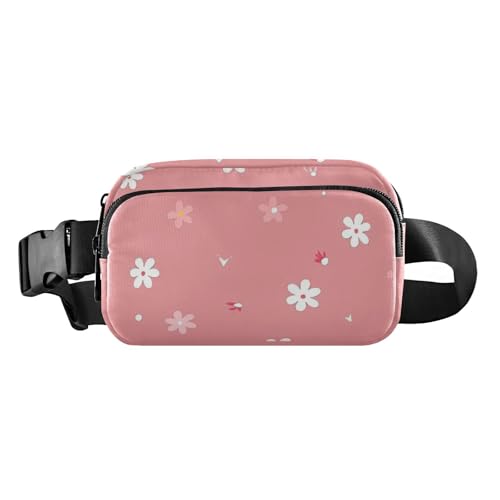 Schöne modische Hüfttasche mit pfirsichfarbenen Blumen, für Damen, Herren, Teenager, wasserdicht, Crossbody-Tasche, Diebstahlschutz, Hüfttasche mit verstellbarem Gurt für Reisen, Laufen, Wandern von aidingzhi
