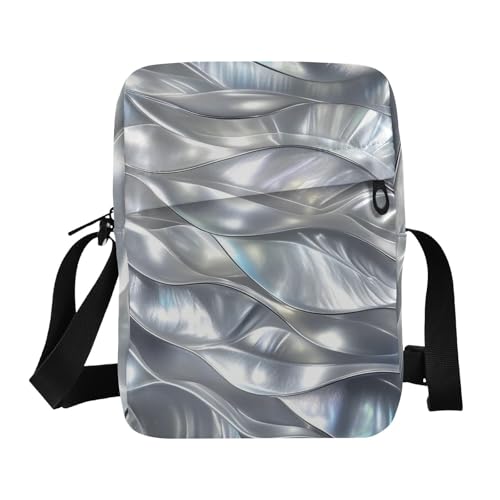 Silver Shell Herren Messenger Bag Crossbody Bag Herren Schultertasche Handtasche für Reisen Verstellbarer Riemen für Outdoor-Sportarten Outdoor-Sportarten von aidingzhi