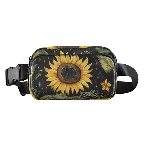 Sonnenblumen-Hüfttasche, Umhängetasche für Damen und Herren, wasserabweisend, mit verstellbarem Gurt, für Reisen, Einkaufen, Laufen Sonnenblumen-Hüfttasche, Umhängetasche für Damen und Herren, wasserabweisend, mit verstellbarem Gurt, für Reisen, Einkaufen, Laufen von aidingzhi