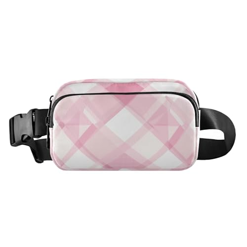 Stilvolle Bauchtasche mit Karomuster, für Damen und Herren, Mini-Brusttasche, Gürteltasche mit verstellbarem Gurt, für Radfahren, Wandern, Fitnessstudio Stilvolle Bauchtasche mit Karomuster, für Damen und Herren, Mini-Brusttasche, Gürteltasche mit verstellbarem Gurt, für Radfahren, Wandern, Fitnessstudio von aidingzhi