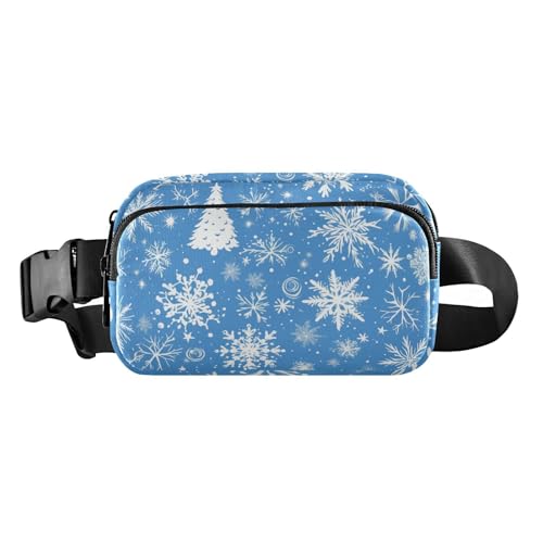 Stilvolle Bauchtasche mit weihnachtlichen Schneeflocken, für Damen, Herren, Teenager, Mehrzweck-Crossbody-Pass-Tasche mit verstellbarem Riemen für Shopping, Sport, Arbeit Stilvolle Bauchtasche mit weihnachtlichen Schneeflocken, für Damen, Herren, Teenager, Mehrzweck-Crossbody-Pass-Tasche mit verstellbarem Riemen für Shopping, Sport, Arbeit von aidingzhi