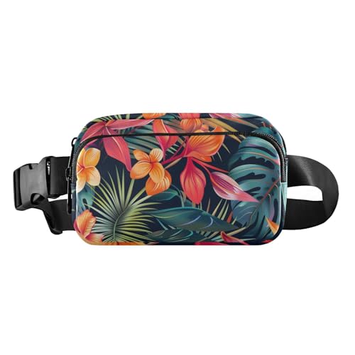 Stilvolle Gürteltasche mit Pflanzen, für Damen und Herren, wasserabweisend, mit verstellbarem Gurt, für Einkaufen, Sport, Arbeit von aidingzhi