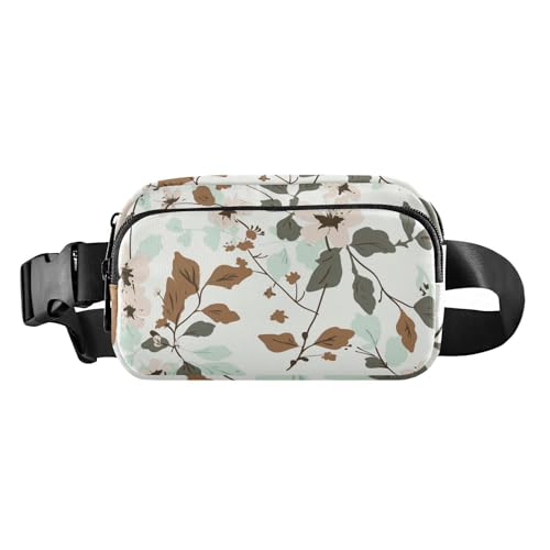 Stilvolle Umhängetasche mit Blumenmotiv für Herren und Damen, Mehrzweck-Umhängetasche mit verstellbarem Riemen für Radfahren, Wandern, Fitnessstudio von aidingzhi