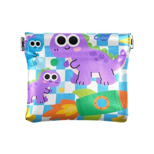 Süßer Cartoon-Dinosaurier-Münzgeldbörse für Damen, Leder, wasserdicht, Schmuck für Frauen von aidingzhi