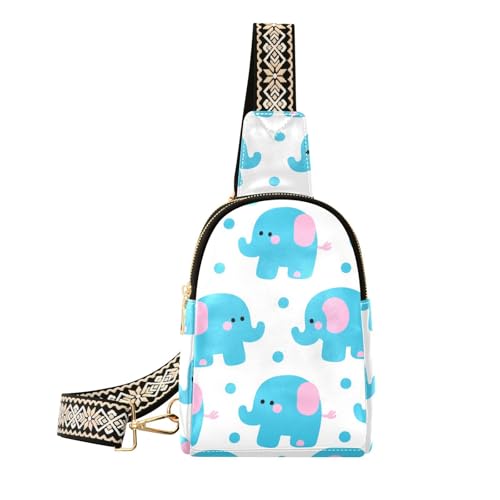 Trendige, niedliche Cartoon-Gürteltasche mit blauem Elefant, Mehrzweck-Reisetasche für Damen zum Wandern Trendige, niedliche Cartoon-Gürteltasche mit blauem Elefant, Mehrzweck-Reisetasche für Damen zum Wandern von aidingzhi