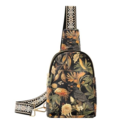 Trendige, schlichte Retro-Vogel-Gürteltasche, modische Körpertasche für Damen für Reisen von aidingzhi