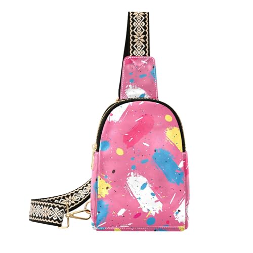 Trendige Bauchtasche für Damen, mit Betonstruktur-Muster, Rouge, Pfirsich, niedliche Bauchtasche, Umhängetasche zum Wandern von aidingzhi