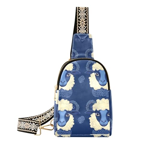 Trendige Bauchtasche für Damen, schlichtes Schafgesicht, wasserdicht, zum Wandern von aidingzhi