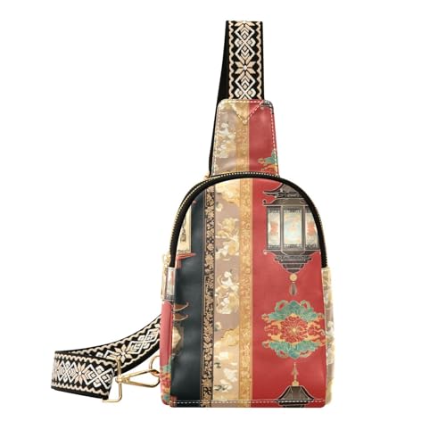 Trendige Bauchtasche im chinesischen Stil für Damen, modische Umhängetasche zum Wandern, Lichter im chinesischen Stil Trendige Bauchtasche im chinesischen Stil für Damen, modische Umhängetasche zum Wandern, Lichter im chinesischen Stil von aidingzhi