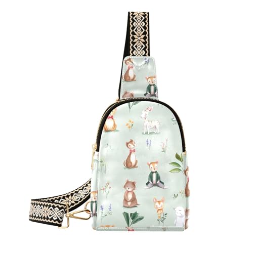 Trendige Bauchtasche mit frischen Safari-Tieren, süße Wickeltasche für Damen, Umhängetasche für Reisen, Frische Safari-Tiere von aidingzhi