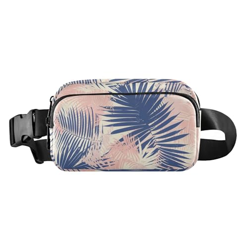 Trendige Crossbody-Tasche für Damen, Herren, Teenager, große Kapazität, mit verstellbarem Gurt, für Workout, Laufen, Wandern, tropisches Pfirsichblau von aidingzhi