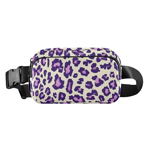 Trendige Crossbody-Tasche mit Leopardenmuster, für Damen und Herren, Mini-Schlinge, Brusttasche mit verstellbarem Gurt, für Workout, Laufen, Wandern von aidingzhi