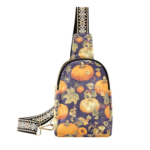 Trendige Kürbisse Herbst Herbst Tasche für Damen, leicht, kleine Umhängetasche zum Wandern von aidingzhi
