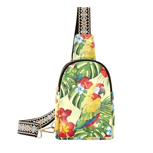 Trendige Papageien-Reisetasche, leichte Körpertasche für Damen, Tagesrucksack, Papagei Trendige Papageien-Reisetasche, leichte Körpertasche für Damen, Tagesrucksack, Papagei von aidingzhi