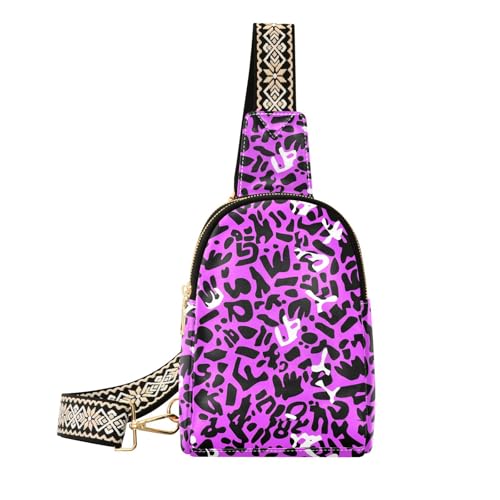 Trendige Pfirsichschwarze geometrische unregelmäßige wasserdichte Schultertasche für Damen, Umhängetasche für Tagesrucksack, Pfirsichschwarz, geometrisch, unregelmäßig von aidingzhi